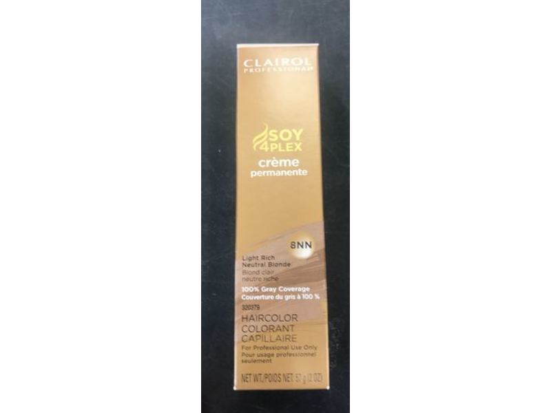 Clairol Professional Permanent Creme Hair Color, 8NN Light Neutral Blonde, 2 oz/57 g