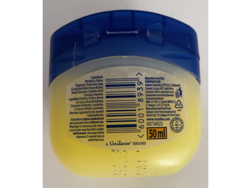 Vaseline Blueseal Rich Conditioning Jelly, Cocoa Butter, 50 mL