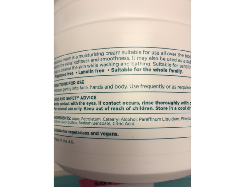 Superdrug Aqueous Cream Effective Moisturistion