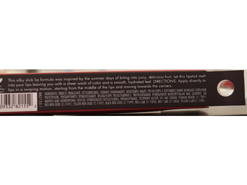 E.l.f. Cosmetics Sheer Slick Lipstick, Dragon Fruit, 0.06 oz/1.9 g