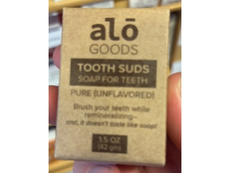 Alo Goods Tooth Suds Toothbrushing Soap, Pure (unflavored), 1.5 oz/42 g