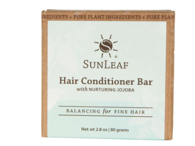 SunLeaf Hair Conditioner Bar, Nuturing Jojoba, 2.8 oz/80 g