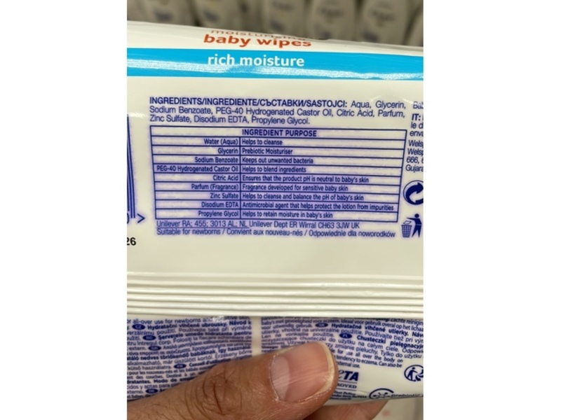 Baby Dove Moisturising Baby Wipes, Rich Moisture, 50 Count