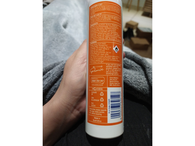 Clicks Tissue Oil Spray, 150 mL