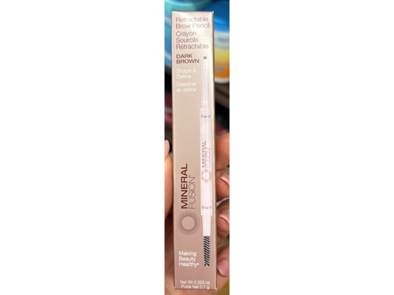 Mineral Fusion Retractable Brow Pencil Crayon, Dark Brown, 0.003 oz/0.1 g
