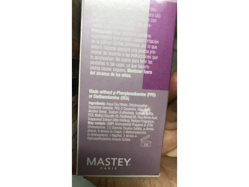 Mastey Paris Permanent Hair Color, Zero Ammonia Teinture, 4 fl oz/120 mL