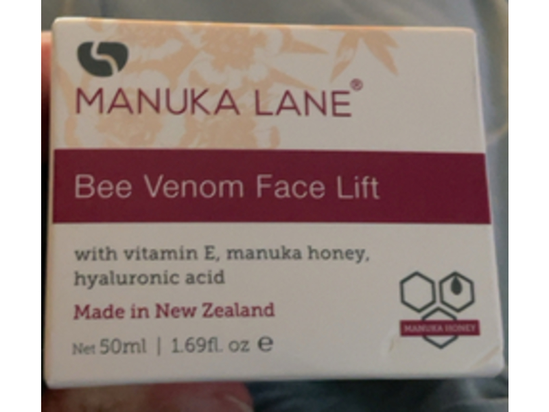 Manuka Lane Bee Venom Face Lift Cream, Vitamin E, Manuka Honey, 1.69 fl oz/50 mL