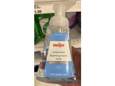 Meijer Antibacterial Foaming Hand Soap, Original, 7.5 fl oz/221.8 mL