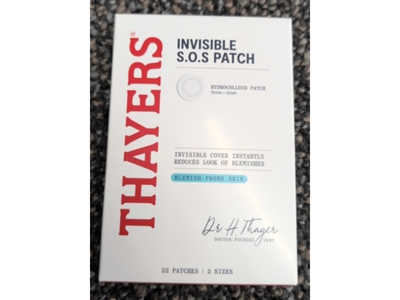 Thayers Invisible S.O.S Hydrocolloid Acne Pimple Patch, 22 Count