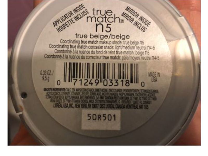 L'Oreal Paris True Match Super-Blendable Powder, N5, 0.33 oz/9.5 g