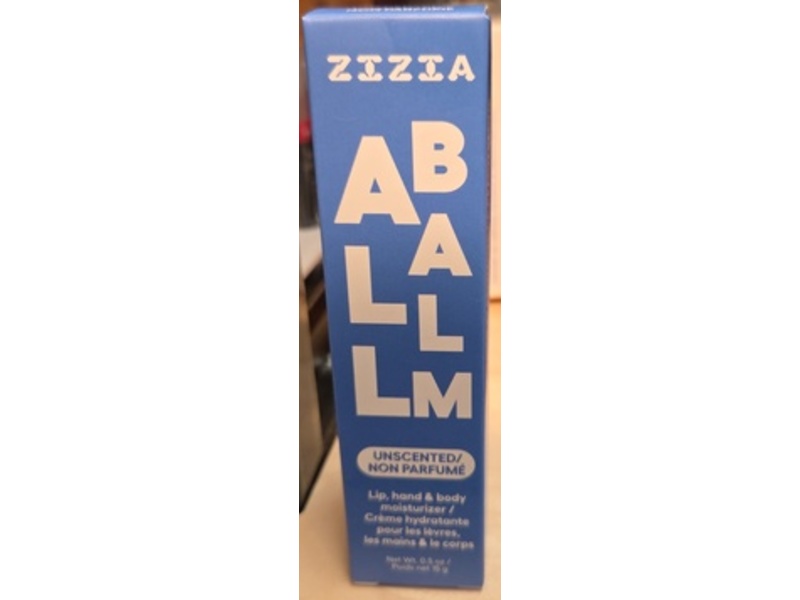Zizia All Balm Lip, Hand & Body Moisturizer, Unscented, 0.5 fl oz/15 g