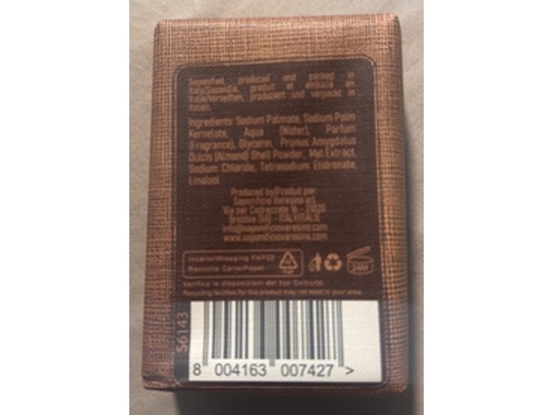 Sapone Artigianale Italiano Scrub Soap Bar, Sandalwood, 5.25 oz/150 g