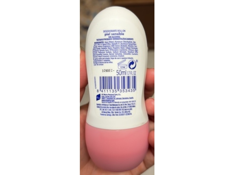 Lactovit Sensitive Deodorant Roll On, 1.7 fl oz/50 mL