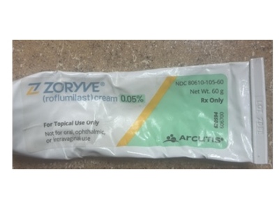 Zoryve (roflumilast) Cream, 0.05%, 60 g, Arcutis (RX)