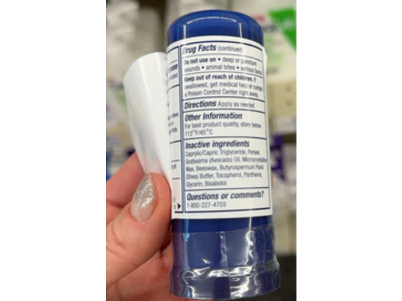 Aquaphor Immediate Relief Healing Balm Stick, Avocado Oil & Shea Butter, 0.65 oz/18.4 g