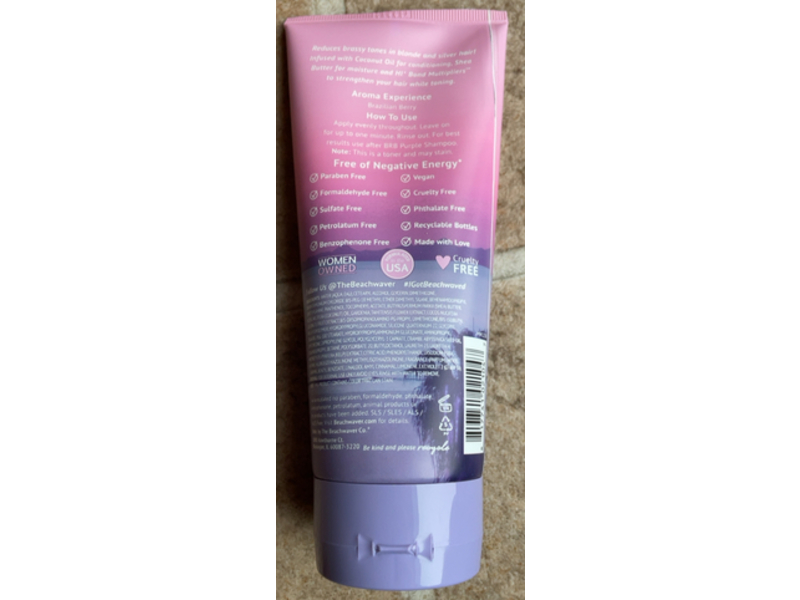 The Beachwaver Co. Brb Blonde Purple Conditioner, Coconut Oil Hydro + Ionic, 6 fl oz/177 mL
