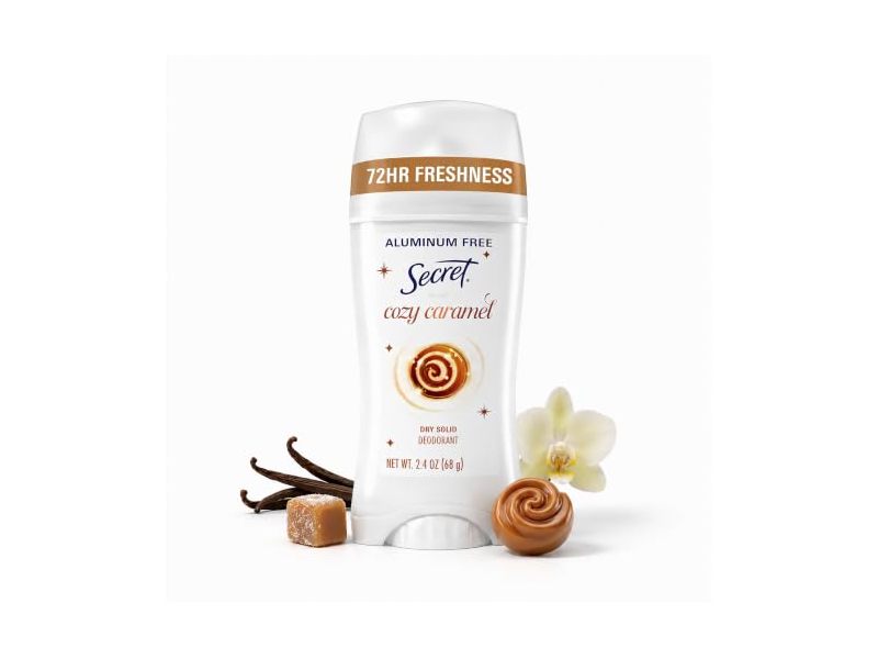 Secret Dry Solid Deodorant, Crazy Caramel, 2.4 oz/68 g