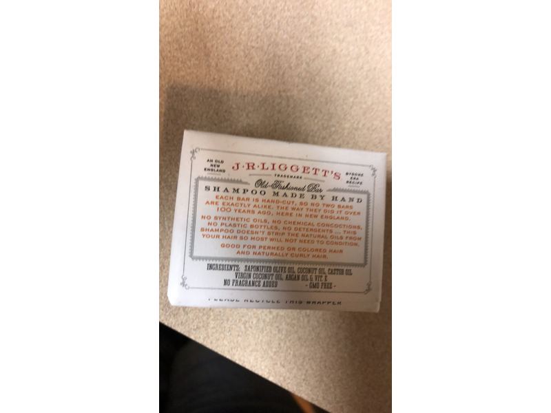 J.R. Liggett's Old-Fashioned Shampoo Bar, Coconut & Argan Oil, 3.5 oz/99 g