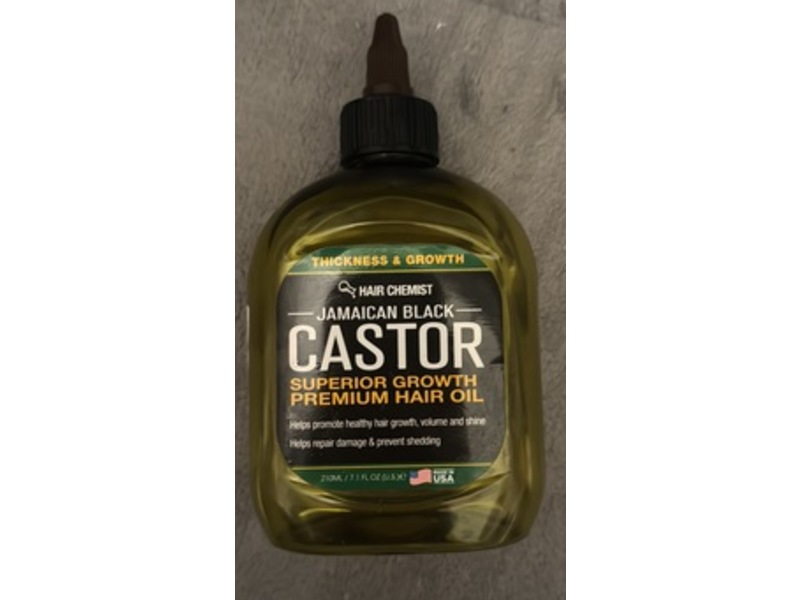 Hair Chemist Castor Superior Growth Premium Hair Oil, Jamaican Black, 7.1 fl oz/210 mL