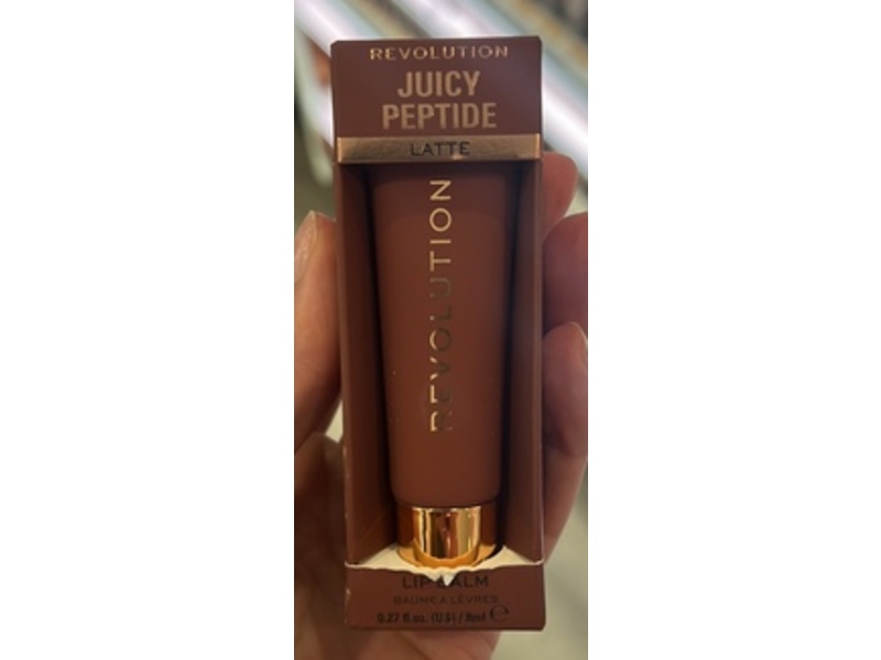 Revolution Juicy Peptide Lip Balm, Nude Latte, 0.27 fl oz/8 mL