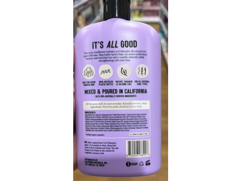 California Naturals Dream Curl Conditioner, Rose Garden, 16.5 fl oz/487 mL