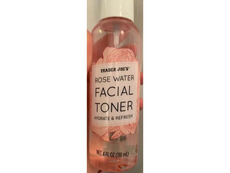 Trader Joe's Rose Water Facial Toner, Hydrate & Refresh, 4 fl oz/118 mL