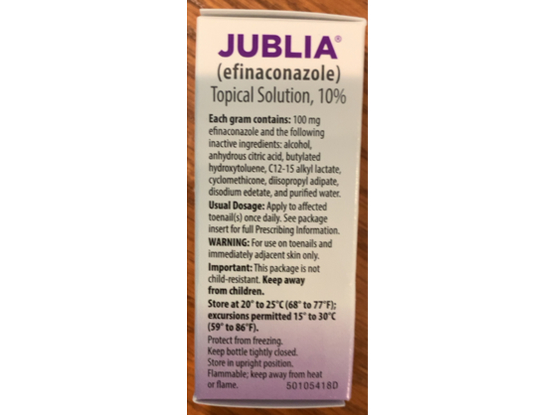 Jublia (efinaconazole)Topical Solution, 4 mL BauschHealth US, LLC