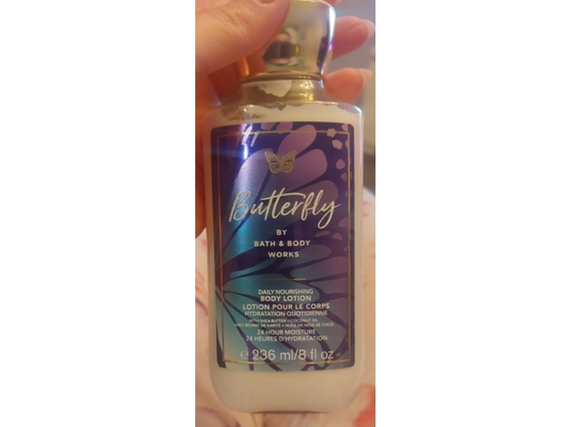 Bath & Body Works Butterfly Daily Nourishing Body Lotion, Shea Butter + Coconut Oil, 8 oz/236 mL