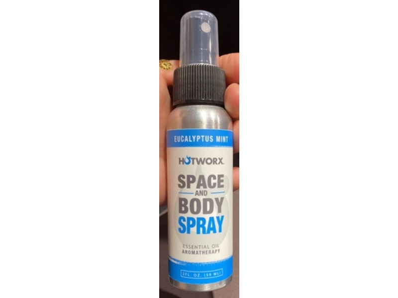 Hotworx Space And Body Spray, Eucalyptus Mint, 2 fl oz/59 mL