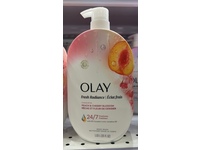 Olay Fresh Radiance Body Wash, Peach & Cherry Blossom Scent, 35 fl oz/1.03 L - thumbnail 2