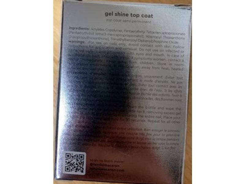 Le Mini Macaron Gel Shine Top Coat, 0.29 oz