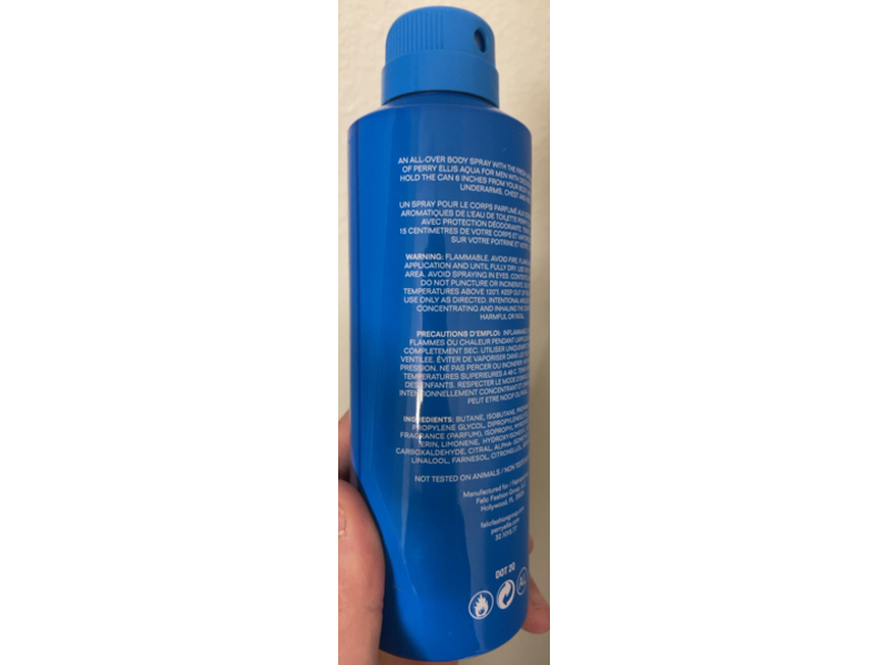 Perry Ellis Aqua Body Spray, 6.8 fl oz/200 mL