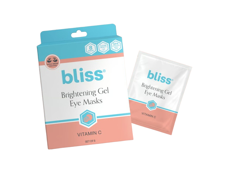 Bliss Brightening Gel Eye Masks, Vitamin C, Pack Of 8