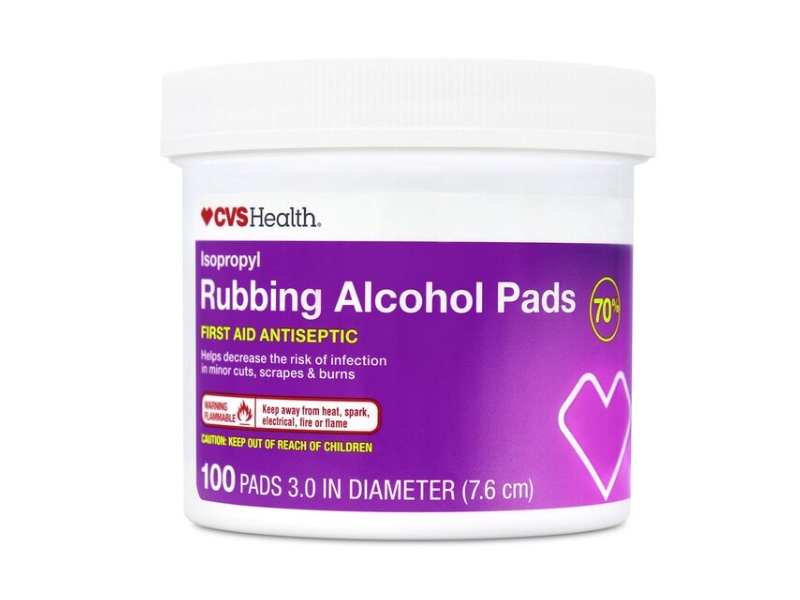 CVS Health Isopropyl Rubbing Alcohol Pads, 100 Count
