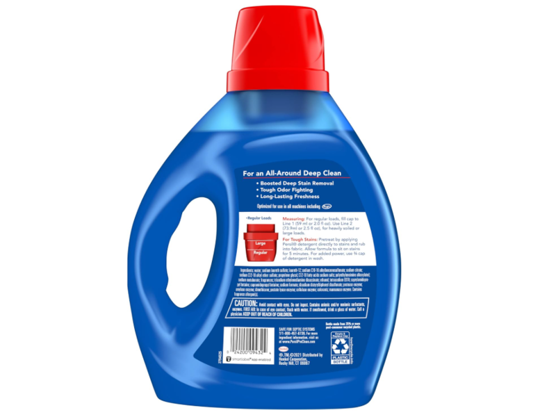 Persil Pro Deep Clean+Stain Fighter Liquid Laundry Detergent, 50 Loads, 100 fl oz/2.95 L