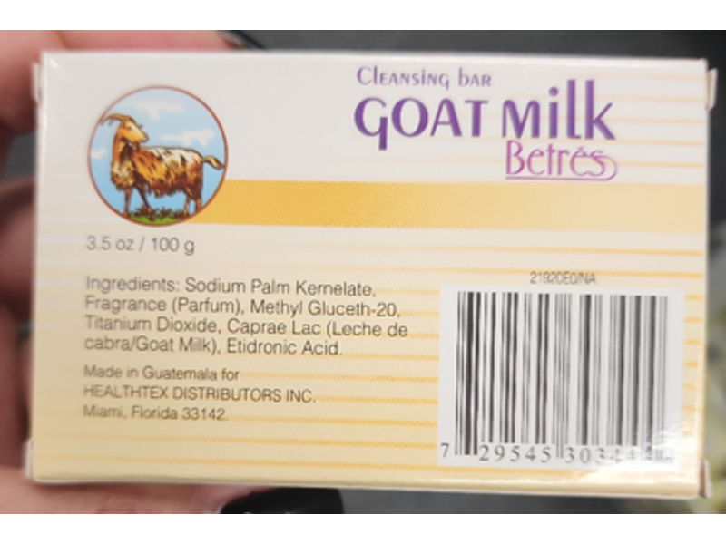 Betres Cleansing Bar Soap, Goat Milk, 3.5 oz/100 g