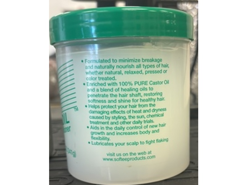 Softee Castor Oil Hair & Scalp Conditioner, 12 oz/341 g