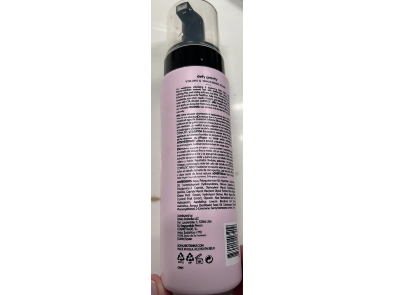 Bokka Botanika Defy Gravity Volume & Thickening Foam, 7 fl oz/207 mL