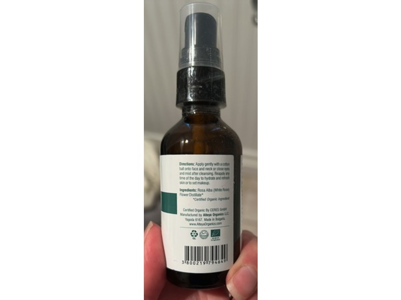 Alteya Organics White Rose Water, 2 fl oz/60 mL