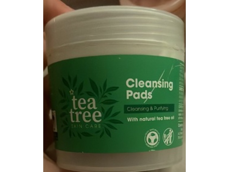 Superdrug Tea Tree Skin Care Cleansing Pads, Tea Tree Oil, 40 Count