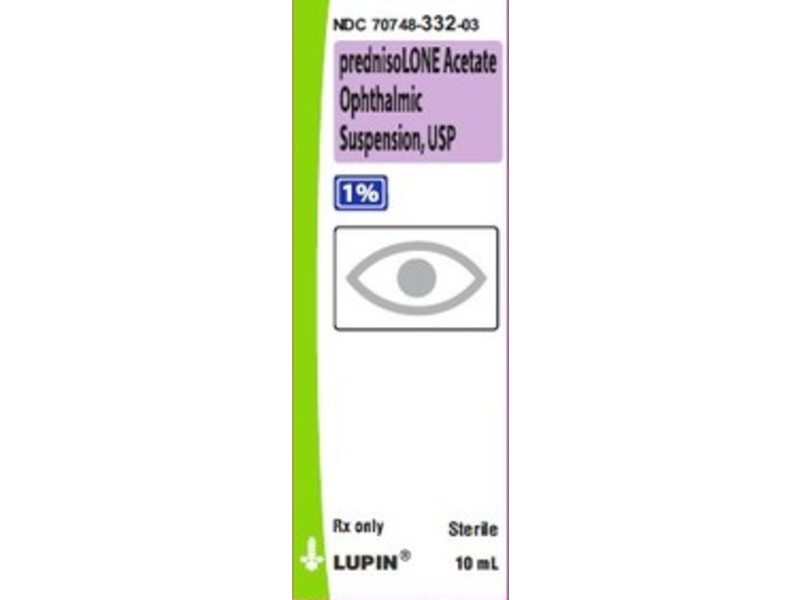 prednisoLONE Acetate Ophthalmic Suspension 1%, 10 mL, Lupin (Rx)