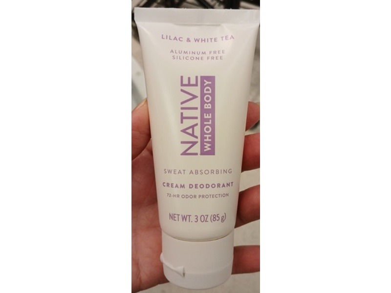Native Whole Body Sweat Absorbing Cream Deodorant, Lilac & White Tea, 3 oz/85 g
