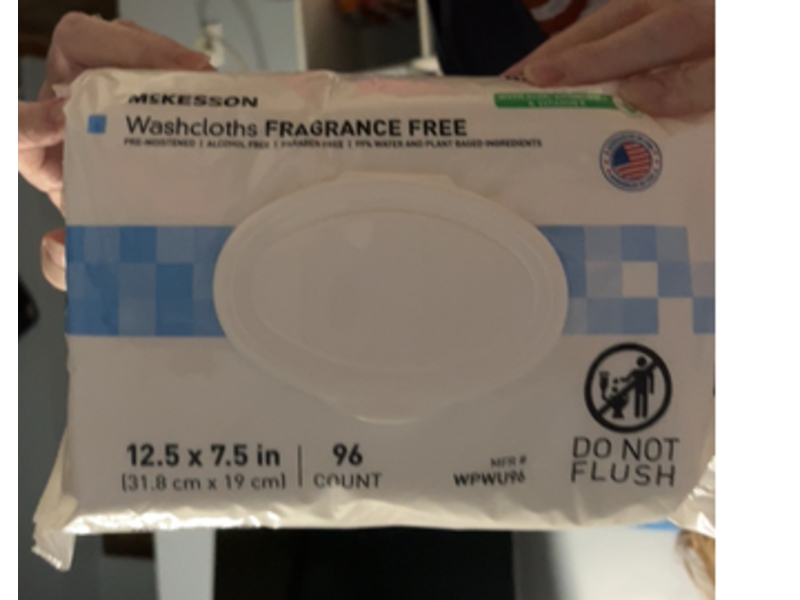 Mckesson Washcloths Cleansing Wipes, Count 96, Pack Of 3