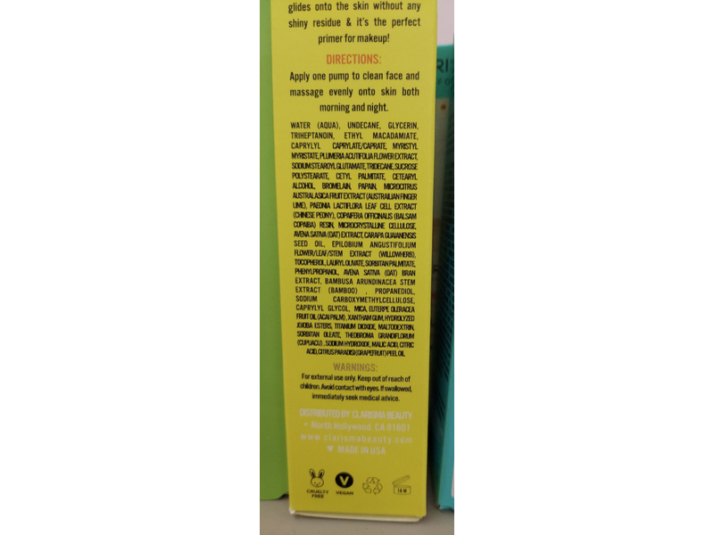 Clarisma California Daily Moisturizer, 1.65 fl oz/49 mL