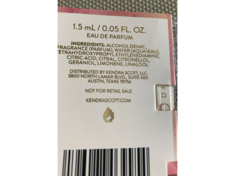 Kendra Scott Eau De Parfum, Ruby Musk, 0.05 fl oz/1.5 mL