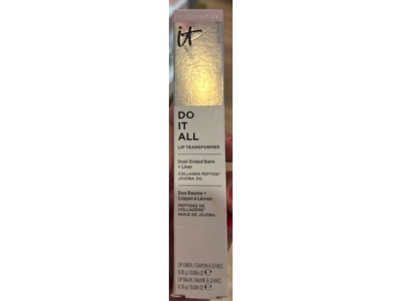 It Cosmetics Do It All Lip Transformer Dual-Ended Balm+Liner, Pretty In Rose
