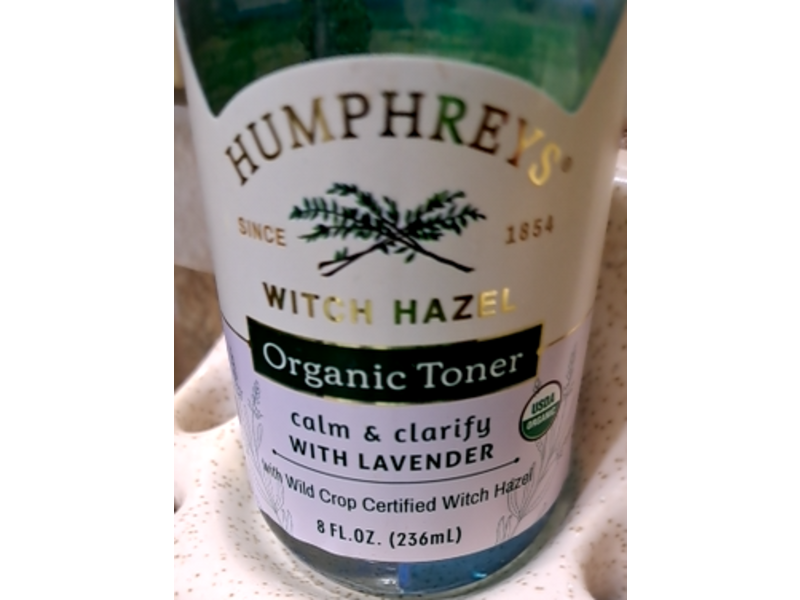 Humphreys Witch Hazel Organic Toner with Lavender, 8 fl oz/236 mL