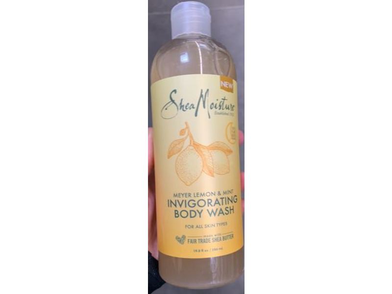 SheaMoisture Invigorating Body Wash, Meyer Lemon And Mint, 19.8 oz / 586 ml