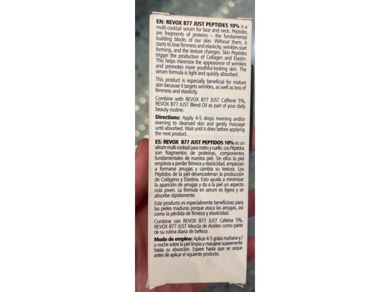 Revox B77 Just Multi Cocktail Serum, Peptides 10%, 1 fl oz/30 mL
