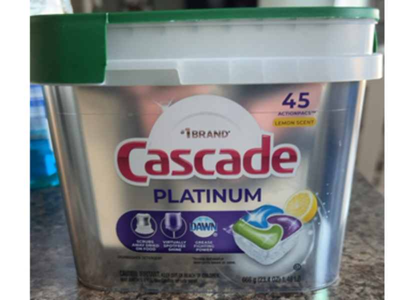 Cascade Platinum ActionPacs, Lemon Scent, 23.4 oz/666 g, 45 Pacs